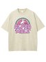 Text Letters Casual Loose Cotton T-Shirt