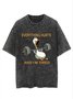 Casual Loose Duck Text Letters T-Shirt