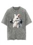 weightlifting rabbit Washed Gym T-shirt