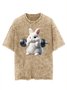 weightlifting rabbit Washed Gym T-shirt