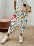 Casual Loose Floral Pants