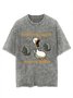 Casual Loose Duck Text Letters T-Shirt