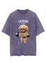 Go hard or go home Washed Gym Dog T-shirt