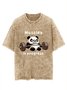 Casual Animal Cotton Crew Neck T-Shirt
