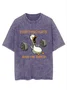 Casual Loose Duck Text Letters T-Shirt