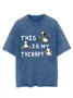 Cotton Casual Crew Neck Animal T-Shirt