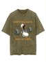 Casual Loose Duck Text Letters T-Shirt