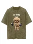 Go hard or go home Washed Gym Dog T-shirt