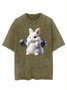 weightlifting rabbit Washed Gym T-shirt