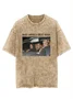 Cotton Distressing Crew Neck Casual T-Shirt