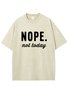 Text letter printed short sleeved casual wash T-shirt