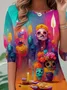 Casual Loose Halloween Crew Neck T-Shirt