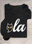 La Cat Vote Cat Lady Casual Long Sleeve Shirt