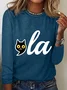 La Cat Vote Cat Lady Casual Long Sleeve Shirt