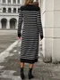 Casual Loose Sweater Dress With No