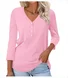 Women's Long Sleeve T-shirt Spring/Fall Gray Plain V Neck Daily Going Out Casual Top