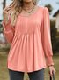 Jersey Casual Pleated T-Shirt