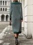 Casual Loose Sweater Dress With No