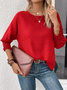 Jersey Plain Casual Blouse