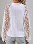 Lace Jersey Casual Loose Blouse