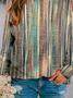 Casual Abstract Stripes Sweatshirt