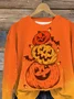 Casual Halloween Loose Sweatshirt