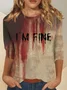 Halloween Crew Neck Jersey Casual T-Shirt