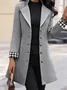 Casual Loose Buckle Houndstooth Blazer