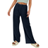 Women's  Elastic Waist H-Line Straight Pants Daily Going Out Pants Black Casual Plain Spring/Fall Pants