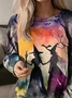 Knitted Halloween Loose Casual Sweatshirt