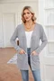 Spring/Fall Casual Long Sleeve Plain Cardigan