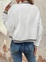 Spring/Fall Long Sleeve Zipper Crew Neck Plain Casual Jacket