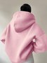 Spring/Fall Loose Casual  Plain Hoodie For Women