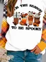 Halloween Loose Crew Neck Casual Sweatshirt