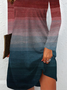 Ombre Loose Casual Dress