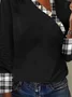 Buckle Casual Asymmetrical Collar Jersey T-Shirt