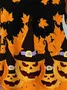 Women's Halloween Pumpkin Casual T-Shirt