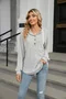 Loose Plain Casual Hoodie For Women