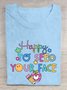 Back To School Happy To See Your Face Cotton T-shirt