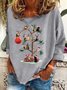 Christmas Tree Cat Casual Sweatshirt