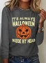 It's Always Halloween Inside My Head Jack O' Lantern T-Shirt