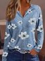 Casual Floral Jersey T-Shirt