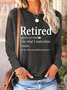 Text Letters Casual Blouse