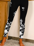 Casual Tight Floral Jersey Leggings