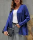 Plain Casual Crew Neck Loose Jacket
