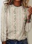 Floral Casual Crew Neck T-Shirt