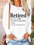 Text Letters Casual Blouse
