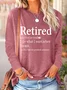 Text Letters Casual Blouse