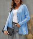 Plain Casual Crew Neck Loose Jacket