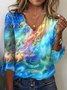 Gradient Design V-Neck T-Shirt